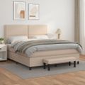 vidaXL Boxspring posteľ s matracom kapučínová 180x200 cm umelá koža