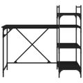 vidaXL Počítačový stôl s policami čierny 120x47x109 cm