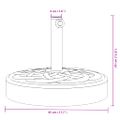 vidaXL Podstavec pod slnečník pre Ø38/48 mm tyče 25 kg kruh