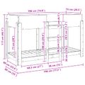 vidaXL Poschodová posteľ pre deti Staré drevo 75 x 190 cm