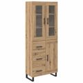 vidaXL Highboard 2 ks Remeselný dub 69,5 x 34 x 180 cm