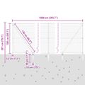 vidaXL Hexagonálny plot s stĺpom 10 x 1,5 m PVC potiahnutá oceľ Sivá