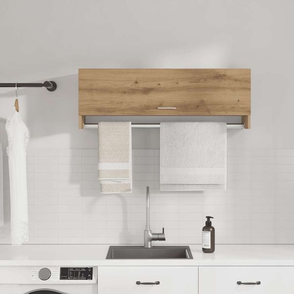 vidaXL skriňa Artisan Dub 100x32,5x35 cm Konštrukcia dreva