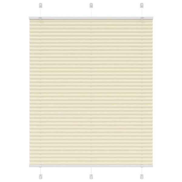 vidaXL plisovaná roleta krémová 105x100 cm Šírka látky 104,4 cm