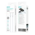 BWOO Kábel USB-C - USB-C 1m 60W ABS + TPE X282 C-C biely