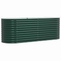 vidaXL Zvýšený záhon Zelená 240 x 80 x 81 cm Oceľ