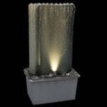vidaXL Záhradná fontána, strieborná 60,2x37x122,1 cm, oceľ