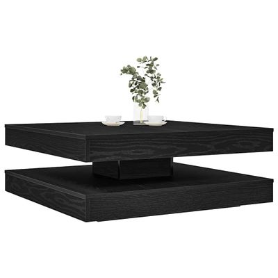 VidaXL konferenčný stolík otočný o 360 stupňov dub čierny 90x90x34,5cm