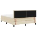 vidaXL Posteľ s pružinovým rámom s vankúšom Krémová 140 x 190 cm látka