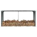 vidaXL Záhradná kôlňa na drevo antracitová 330x92x153 cm galvanizovaná oceľ