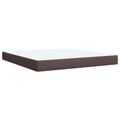 vidaXL Posteľ boxspring s matracom Tmavohnedá 180 x 200 cm Látka