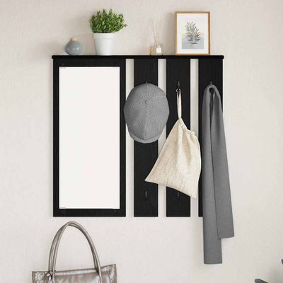 vidaXL Vešiak na stenu Čierny dub 84 x 10 x 80 cm Kompozitné drevo