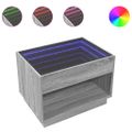 vidaXL Konferenčný stolík s nekonečnými LED sivý sonoma 70x50x50 cm