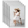 vidaXL Fotorámiky na stôl, koláž 5 ks, strieborné 20x25 cm, MDF
