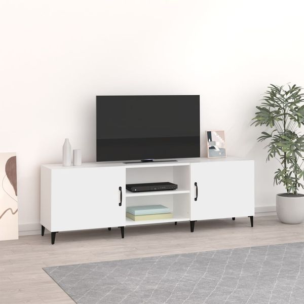 vidaXL TV skrinka, biela 150x30x50 cm, kompozitné drevo