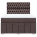vidaXL Boxspring posteľ s matracom tmavohnedá 160x200 cm látka