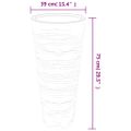 vidaXL Kvetináč s odnímateľnou vložkou antracit 18/45 l PP drážkovaný