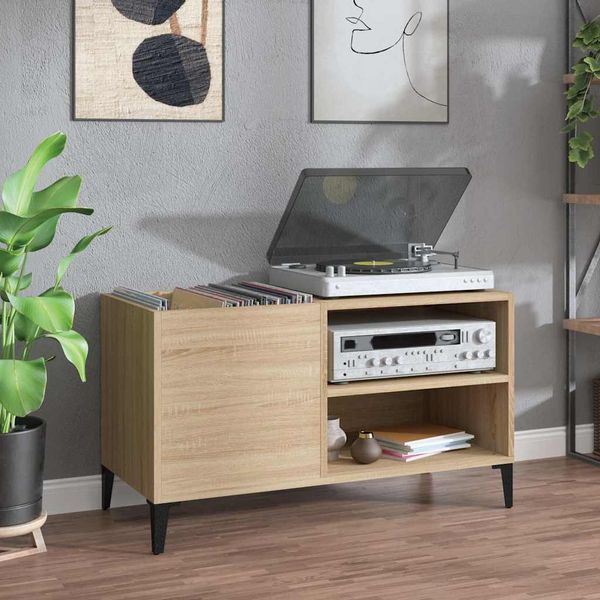 vidaXL Skrinka na platne dub sonoma 84,5x38x48 cm kompozitné drevo