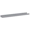 vidaXL Poličky na zarámované obrázky 2 ks sivé 60x9x3 cm MDF