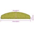 vidaXL Schodové rohože 30 ks 65x21x4 cm zelené polkruhové veľké