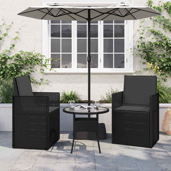 vidaXL Sedadlové a zadné vankúše 2 pcs Antracitová 47 x 45 x 2 cm