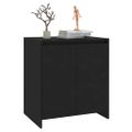 vidaXL Komoda čierna 70x41x75 cm spracované drevo