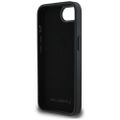 Karl Lagerfeld HC Fixed Glitter K&C Heads Logo Metal Pin puzdro pre iPhone 16e Čierna