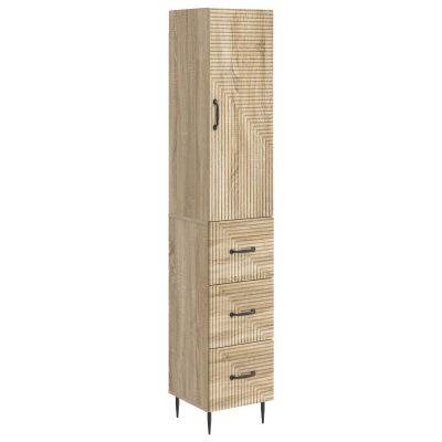 vidaXL Sada skríň 2 pcs Dub sonoma 33 x 34,5 x 90 cm Kompozitné drevo