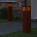vidaXL Solárne LED svetlo na chodník 2 ks Teplá biela 18 x 18 x 80 cm