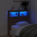 vidaXL Skrinka na čelo postele s LED hnedý dub 100x17x102 cm