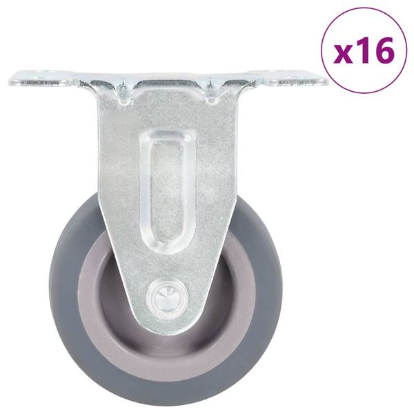 vidaXL 16 ks pevných koliesok 50 mm