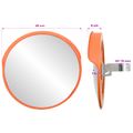 Konvexné dopravné zrkadlo, PC plast, oranžové 45 cm, do exteriéru