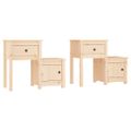 vidaXL Nočné stolíky 2 ks 79,5x38x65,5 cm masívne borovicové drevo