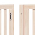 vidaXL Brána pre psa s dverami sklad. 6 panelov 480 cm topoľové drevo