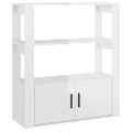 vidaXL Komoda lesklá biela 80x30x90 cm spracované drevo