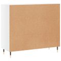 vidaXL Komoda vysoký lesk biela 90x34x80 cm kompozitné drevo