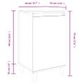 vidaXL Nočný stolík sivý sonoma 40x35x70 cm spracované drevo