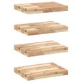 vidaXL Plávajúce police 4 ks 60x30x4 cm neošetrené masívne drevo akácia