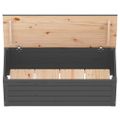vidaXL Úložný box sivý 89x36,5x33 cm masívna borovica