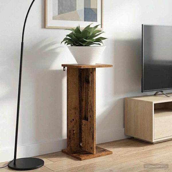 vidaXL Stojan na rastliny 2 pcs Staré drevo 25 x 25,5 x 60,5 cm