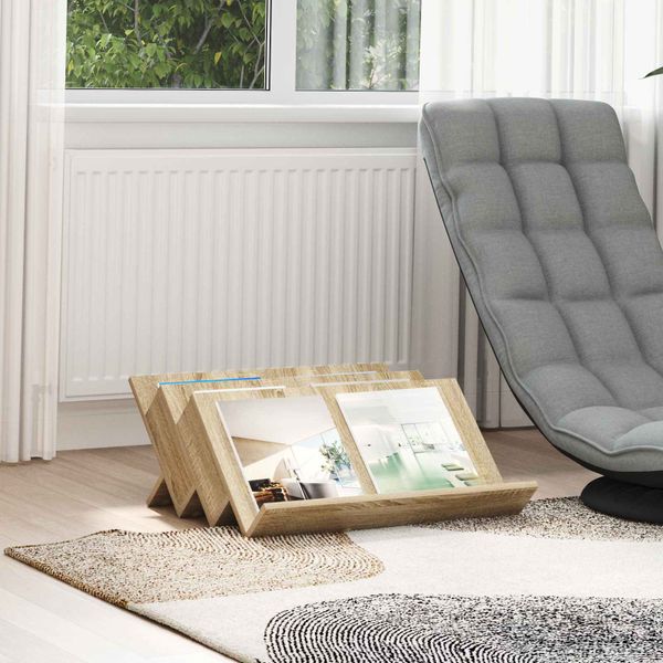 vidaXL Regál na časopisy Sonoma dub 65 x 53 x 28,5 cm Kompozitné drevo