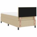 vidaXL LED box s pružinami Svetlo šedá a biela 80 x 200 cm