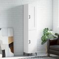 vidaXL Vysoká skrinka biela 34,5x34x180 cm spracované drevo
