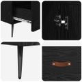 vidaXL Highboard Čierny dub 69,5 x 31 x 115 cm
