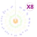 vidaXL Vianočné svietiace hviezdy 140 LED 8 ks viacfarebné 17 cm