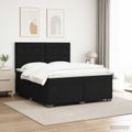 vidaXL Posteľ boxspring s matracom Čierna 140 x 200 cm Zamat