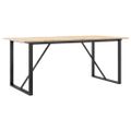 vidaXL Jedálenský stolík v tvare O 180x90x75 cm borovica a oceľ