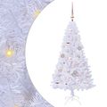 vidaXL Umelý vianočný stromček Biela 120 cm PVC a oceľ