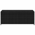 vidaXL Záhradný úložný box, čierny 150x50x60 cm, polyratan