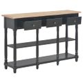 vidaXL Konzolový stolík čierny 110x30x76 cm kompozitné drevo